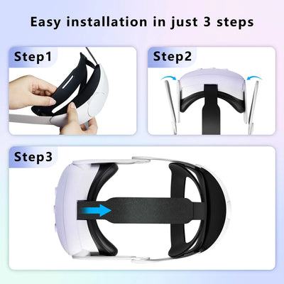 Hellodigi Head Strap For Meta/Oculus Quest 3 Adjustable Elite Strap Lightweight VR Head Cover Enhanced Support And Comfort In VR