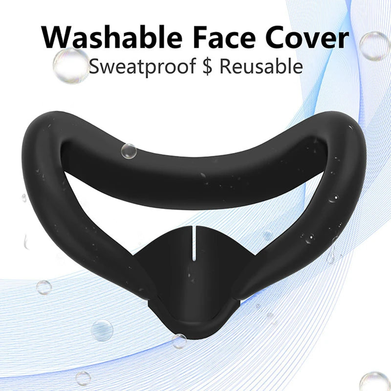 For Meta Quest 3 Case Replacement Face Pad Silicone Eye Cover Anti-sweat Mask Cover VR Glasses For Oculus Quest 3 Accessories