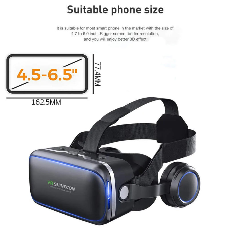 2023 Original VR Shinecon 6.0 VR Virtual Reality Smart 3D Glasses Helmet Smart Glasses Headset with Remote Control Video Game