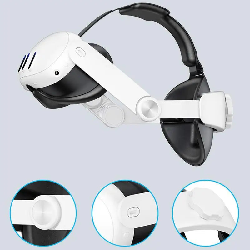 Meeta Qust 3 Head-mounted Strap Virtual Head Strap Adjustable With Anti-Slip Knob Elite Strap Replacement For Enhanced Comfort