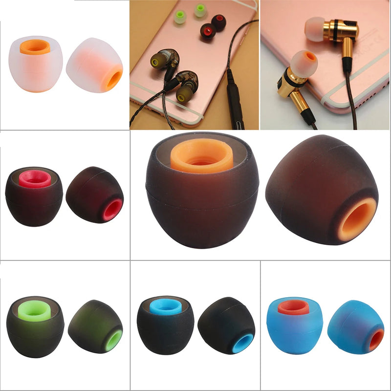 12pcs 3.8mm Rubber Replacement Headphone In-ear Earphone Earbuds Silicone Ear Tips Ear pads cushion