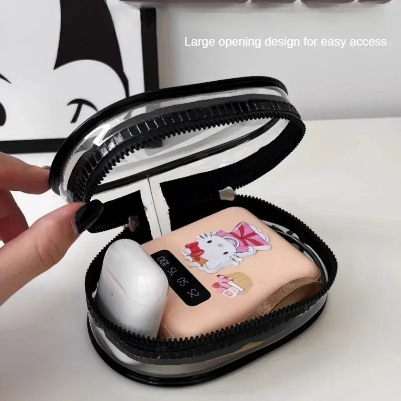 Mobile Phone Cable Bag Charger Storage Transparent Portable Carry-on Headphone Storage Box Cable Organizing Bag Jewelry Boxes