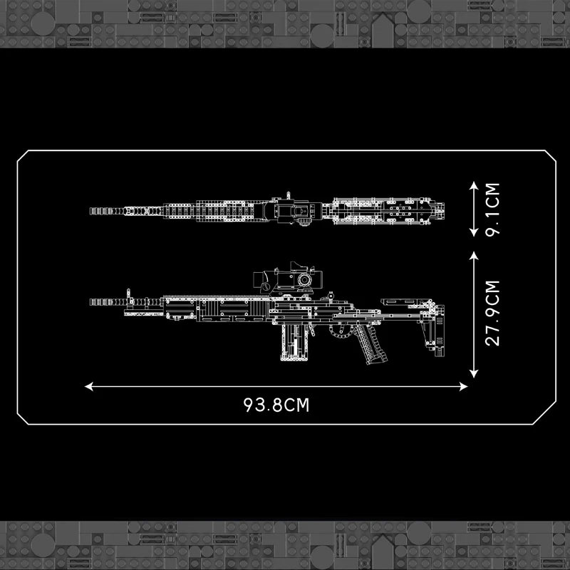 MOULD KING 14026 Technical MK14 Battle Rifle Simulation Gun Model Building Blocks Military Weapon Bricks Toys Set for Kids Gifts