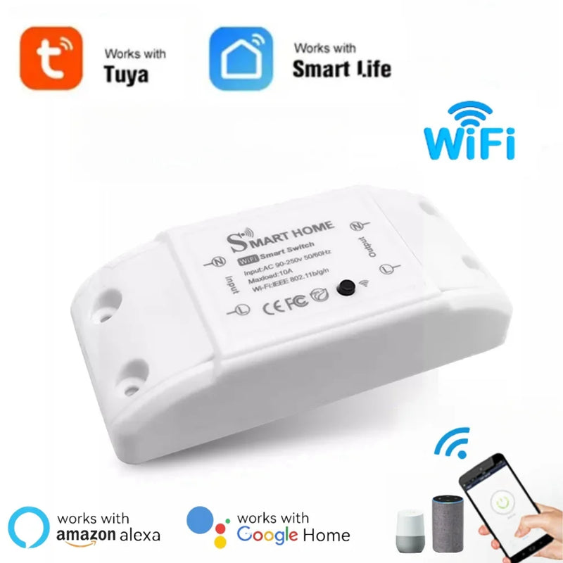 Smart Home House Wifi Wireless Remote Switch Breaker Domotic LED Light Controller Module Alexa Google Home Smartlife Tuya APP