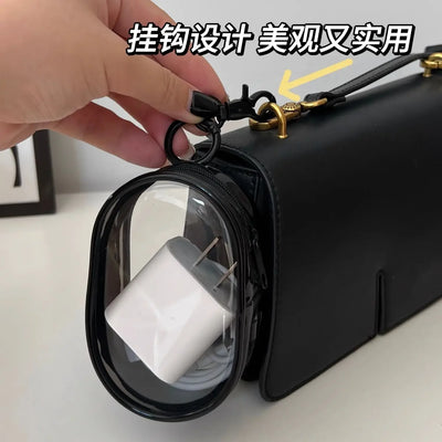 Transparent Data Cable Charger Storage Bag Cable Organizer Waterproof Travel Bag Organizer Mobile Phone Charger Protective Case