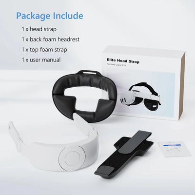 Head Strap for Meta Oculus Quest 3 S 3s, VR Accessories Replacement Comfortable Sponge Headwear Headset