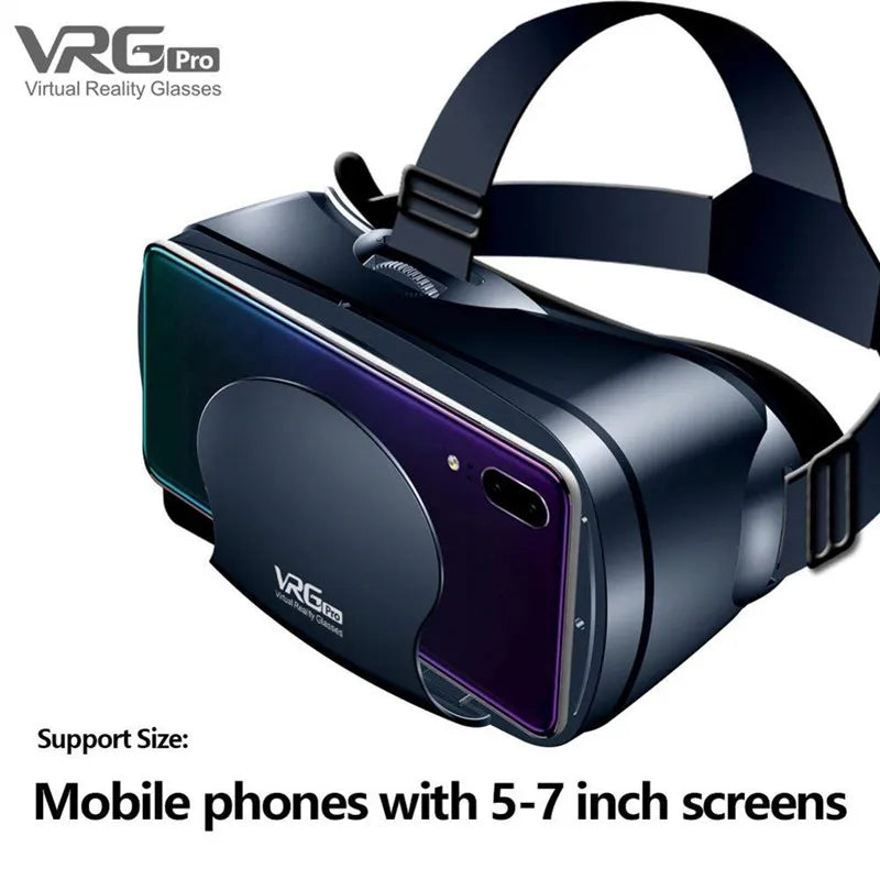 New VRG Pro 3D VR Glasses Virtual Reality Full Screen Visual Wide-Angle VR Glasses For 5 to 7 inch Smartphone Eyeglasses Devices