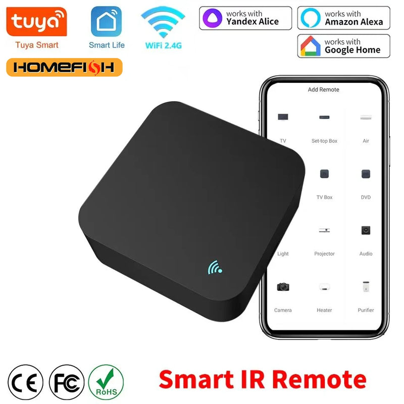 Zigbee WiFi Remote Control Universal Infrared Tuya Smart Home Remote Controller for TV DVD Works For Google Home