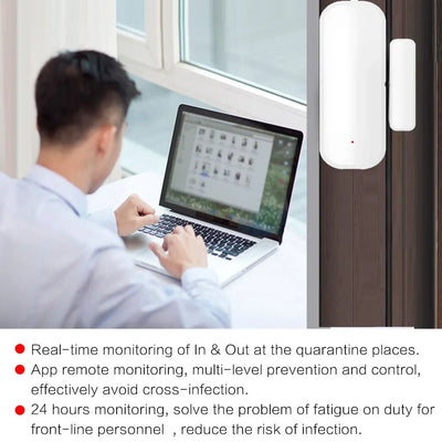 Tuya Smart Door Sensor WiFi Door Window Open Closed Detector Smart Home Security Alarm System Smart Life APP Control