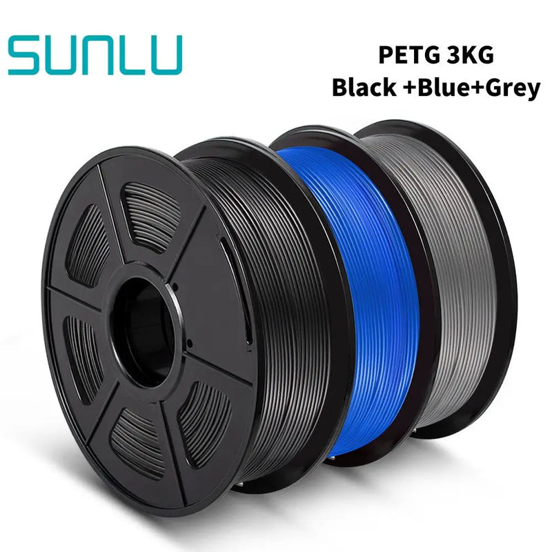 SUNLU PETG 3D Filament 1KG 3 Rolls 1.75mm +/-0.02MM 3D Printing Filament Neatly Wound Filament Vacuum Packing Fast Shipping