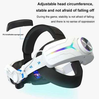 Head Strap For Meta Quest 3 Comfort Sponge VR Headwear Charging Headset with Built-in 8000/6000mAh Batteries For VR Accessories