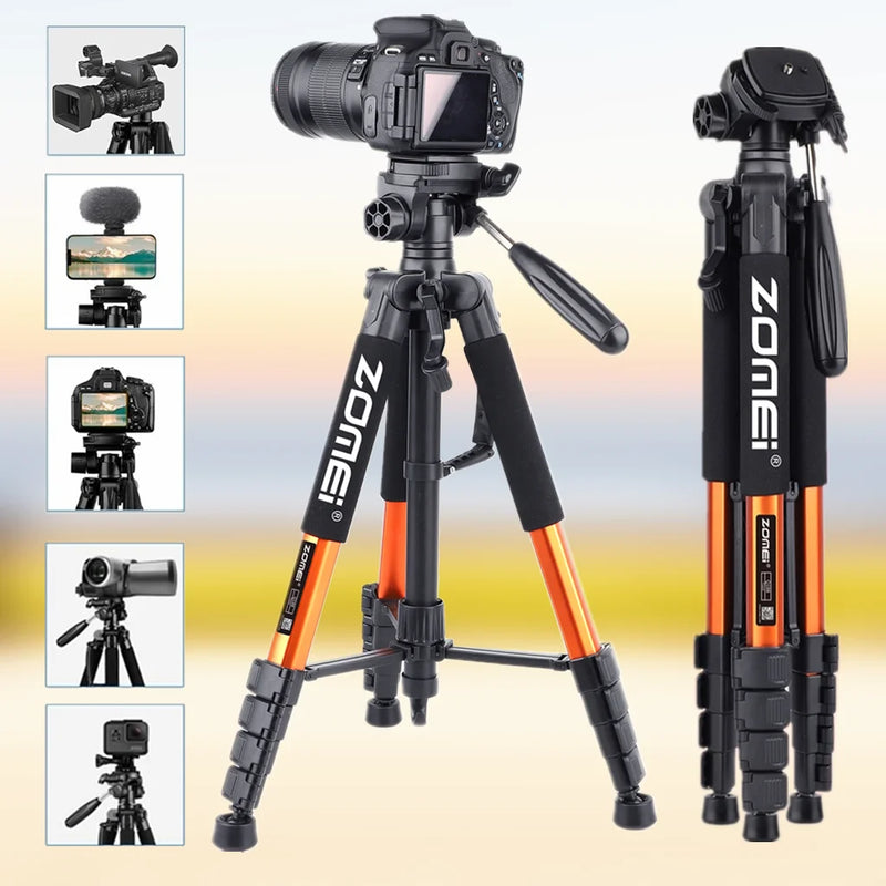 187cm/73.6in Tall Panorama Rotatable Zomei Floor Tripod for Mobile Professional Camera Canon Nikon Spotlight Horizontal Shooting