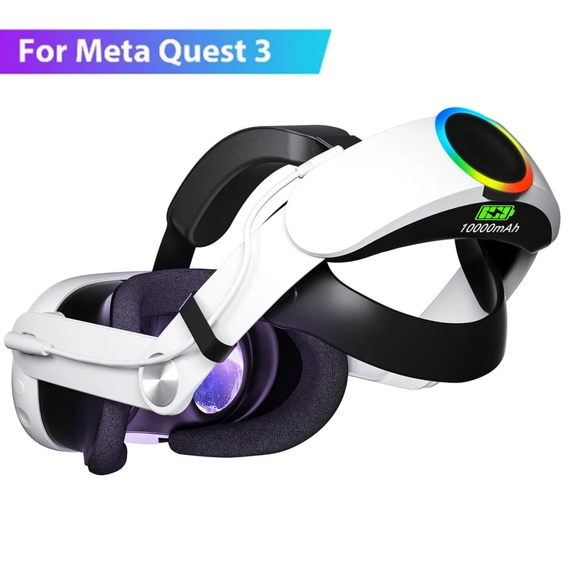 RGB Head Strap for Meta Quest 3 VR Headset 18W Charging Replacement Adjustable Comfort Elite Strap For Meta Quest 3 Accessories