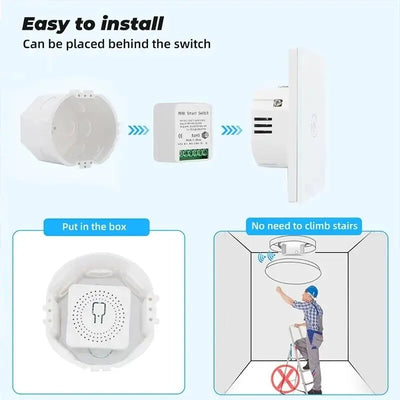 16A Wifi Smart Switch Smart Home Light Switches Module 2 Way Control Work with Tuya Smart Life Alexa Google Home Switch