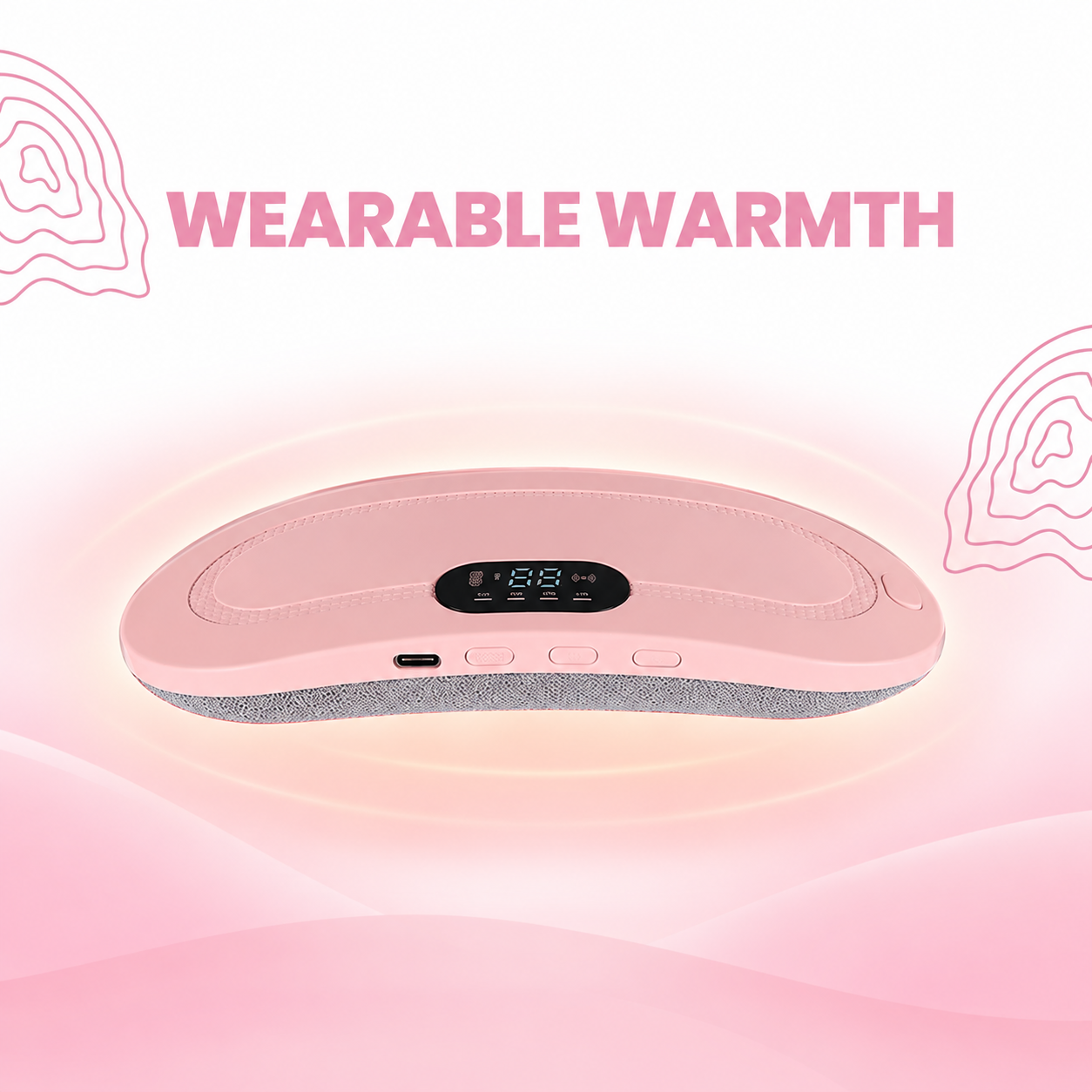 Wearable heating belt close-up