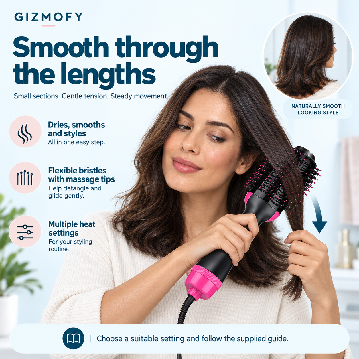 Smooth the lengths — Gizmofy illustrated product guide